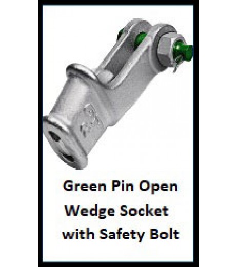 Green Pin Open Wedge Socket with Safety Bolt