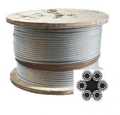 6x24 Fibre Core Galvanized Steel Wire Rope