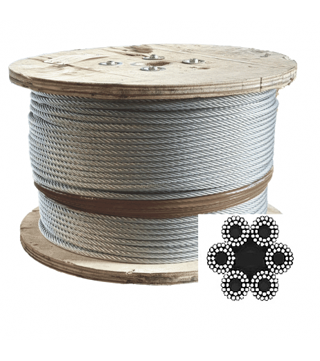 6x24 Fibre Core Galvanized Steel Wire Rope