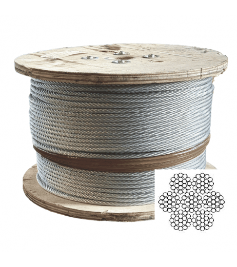 7x19 Wire Core Galvanized Steel Rope