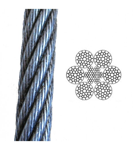 6x36 IWRC Compacted Wire Rope