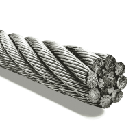 8mm 6x36 Galvanised Wire Rope - Wire or Fibre Core